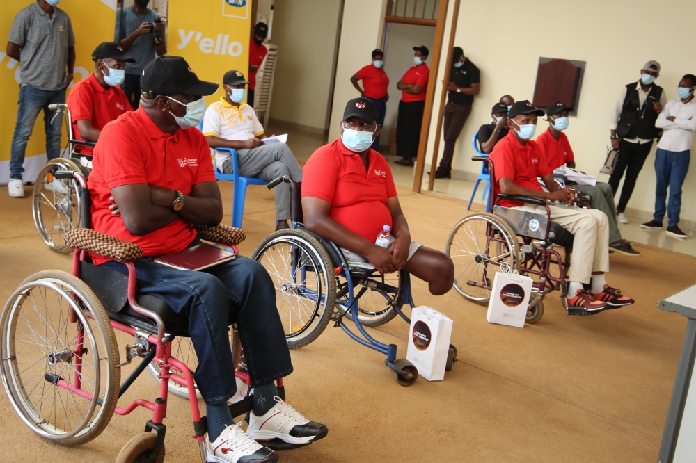 People with disabilieties during the meeting at Kanombe. Craish Bahizi