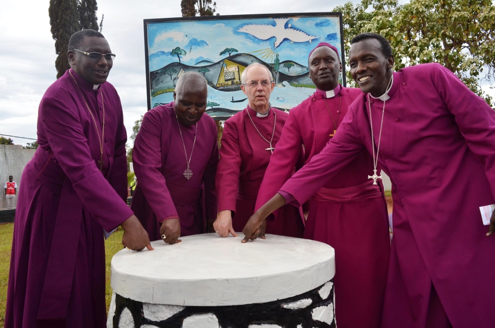 The Archbishop of Canterbury, The Most Rev Justin Welby and other Reverands inaugurate the covenant place at Gahini in Kayonza District on February 18, 2017. Photo by  Sam Ngendahimana