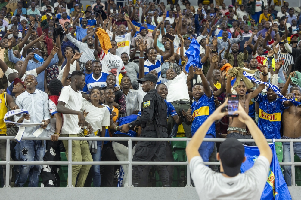 Rayon Sports fans turned out in droves to support Egyptian side Pyramids during a 1-1 CAF Champions League match against APR at Amahoro Stadium. Olivier Mugwiza