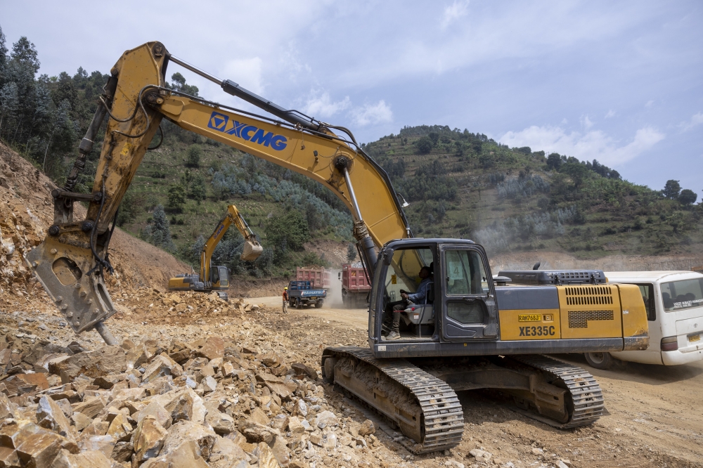 The ongoing construction  of  Base-Butaro-Kidaho road  by China Road and Bridge Corporation (CRBC) project in northern Rwanda. Photos by Olivier Mugwiza