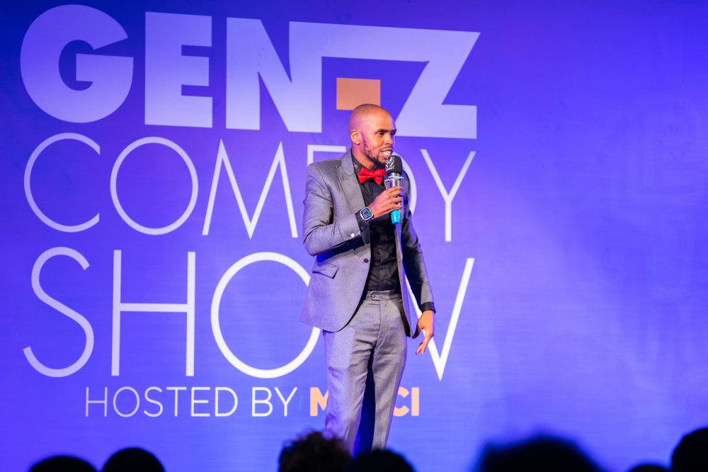 Ugandan comedian, actor, and host of Comedy Store show, Alex Muhangi performing at the Gen Z Comedy stage at the Kigali Conference and Exhibition Village (KCEV),on  September,19. Photos by Craish Bahizi