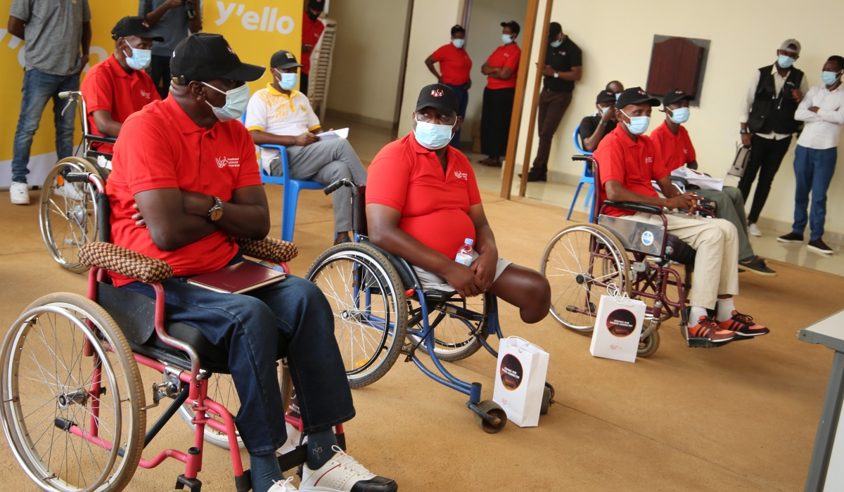 People with disabilieties during the meeting at Kanombe. Craish Bahizi