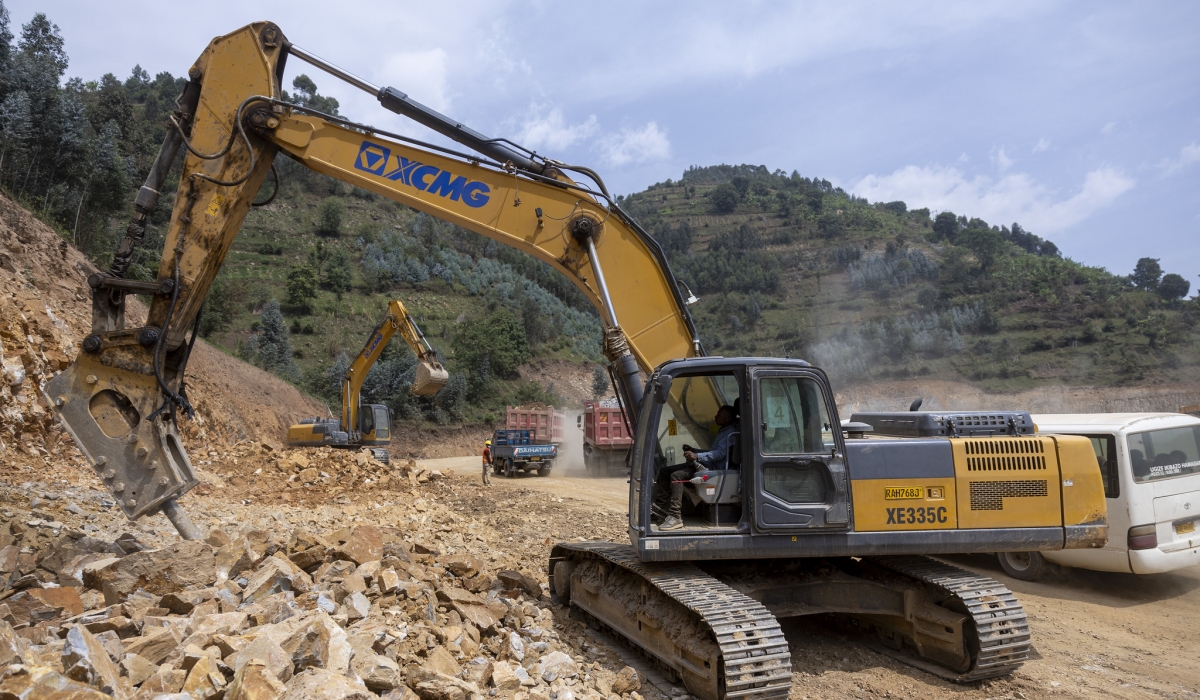 The ongoing construction  of  Base-Butaro-Kidaho road  by China Road and Bridge Corporation (CRBC) project in northern Rwanda. Photos by Olivier Mugwiza