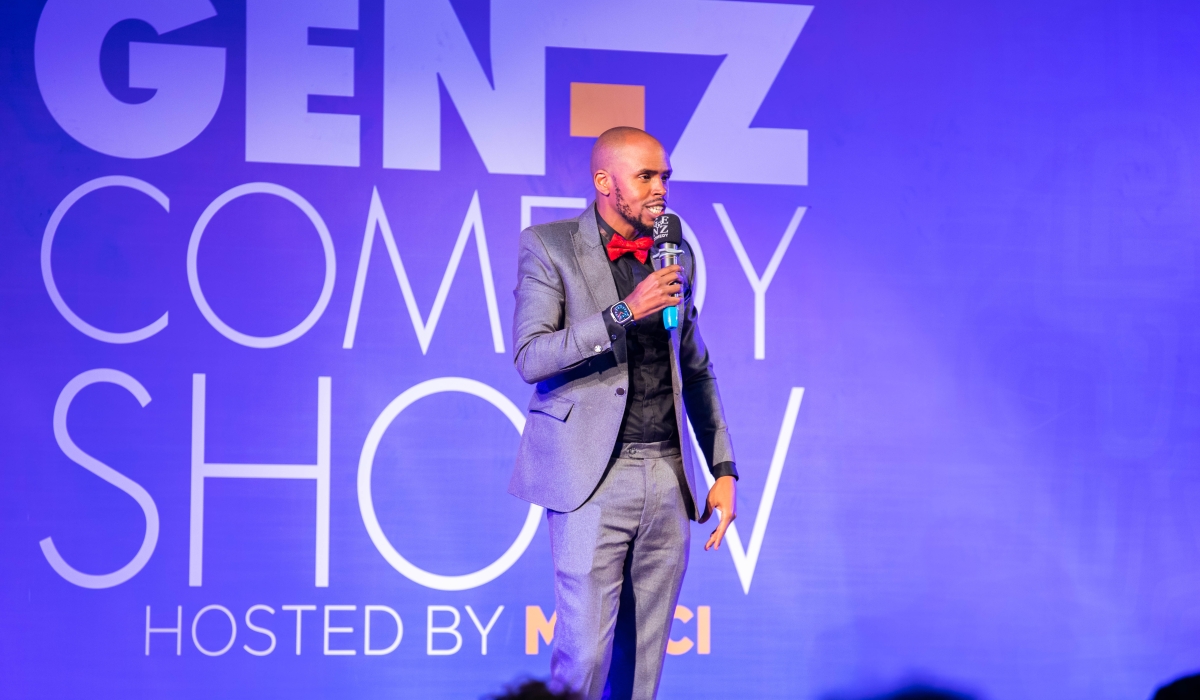 Ugandan comedian, actor, and host of Comedy Store show, Alex Muhangi performing at the Gen Z Comedy stage at the Kigali Conference and Exhibition Village (KCEV),on  September,19. Photos by Craish Bahizi