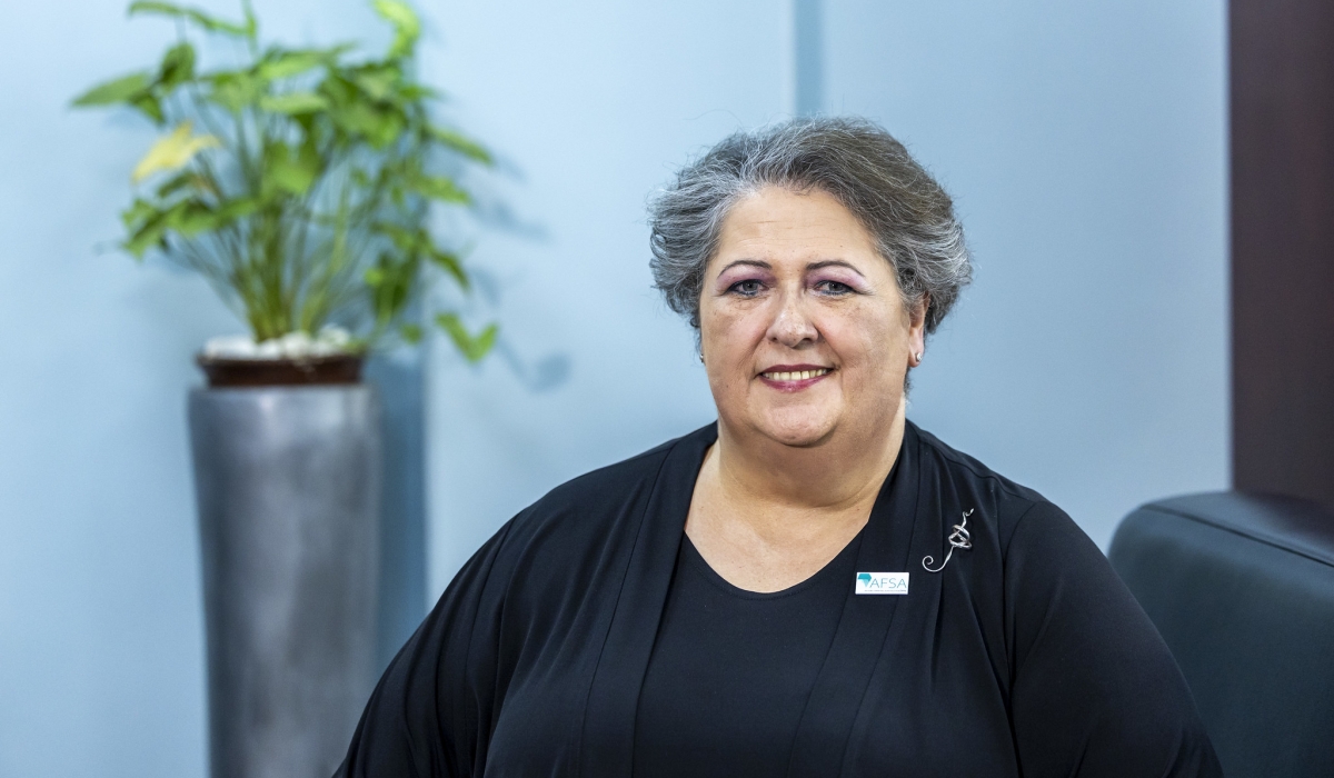 Dr Antonel Olckers, president of African Forensic Sciences Academy during the interview in Kigali on September 20, 2024. Photos by Olivier Mugwiza