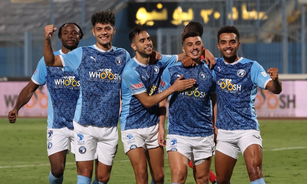 Pyramids players celebrate the 3-1 victory as they brought APR FC&#039;s journey to a shocking end in Cairo on Saturday, September 21 . Courtesy