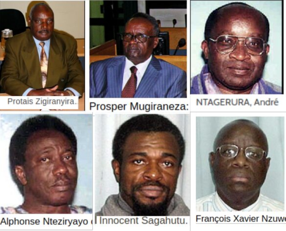 Six convicts of the 1994 Genocide against the Tutsi, Innocent Sagahutu, Francois Xavier Nzuwonemeye, Prosper Mugiraneza, Alphonse Nteziryayo, Andre Ntagerura, Protais Zigiranyirazo.