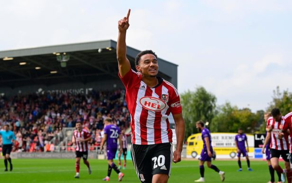 Rwandan midfielder Doyle Kamari  scored in the 50th minute as Exeter City beat Stevenage 2-1 at the St. James Park in a League 1 encounter on Saturday, September 21.