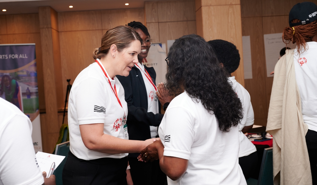 Delegates interact during the continental workshop that focused on expanding Unified Champion Schools (UCS) across Africa. Courtesy