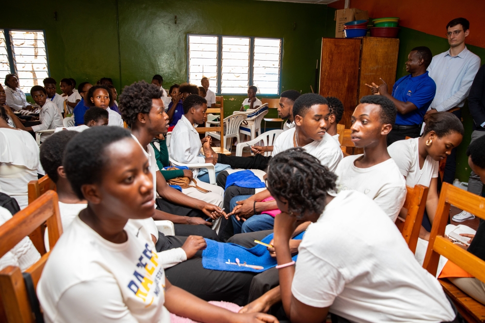 Beneficiaries during the launch of an initiative aimed at providing young deaf women with essential vocational skills in trades such as tailoring, hospitality, and hairdressing. Courtesy