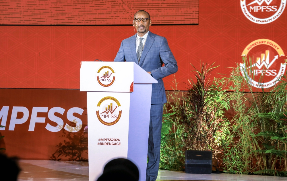 Central Bank Governor John Rwangombwa  presenting the Monetary Policy and Financial Stability Statement (MPFSS), on Wednesday, September 25. Photos by Craish Bahizi