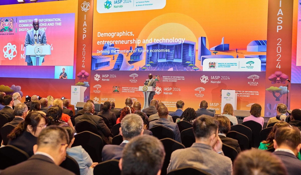 Kenyan Deputy President Rigathi Gachagua addresses the 41st edition of the International Association of Science Parks and Areas of Innovation (IASP) World Conference on Wednesday, September 25. COURTESY