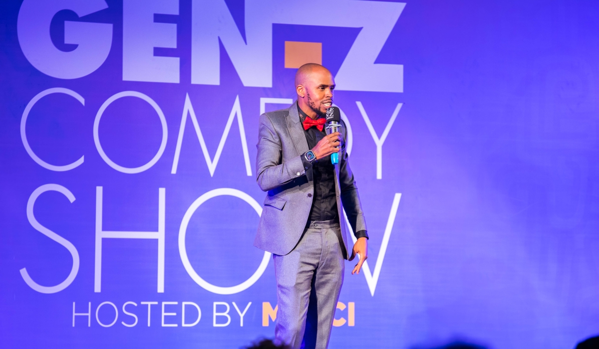 Ugandan comedian, actor, and host of Comedy Store show, Alex Muhangi performing at the Gen Z Comedy stage at the Kigali Conference and Exhibition Village (KCEV),on September,19. Photos by Craish Bahizi