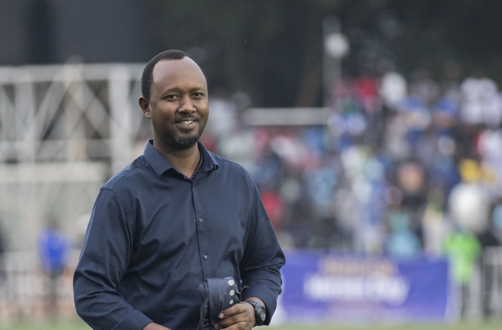 Police FC head coach Vincent Mashami during the Match at Pele Stadium on February 24. Photo by Craish Bahizi