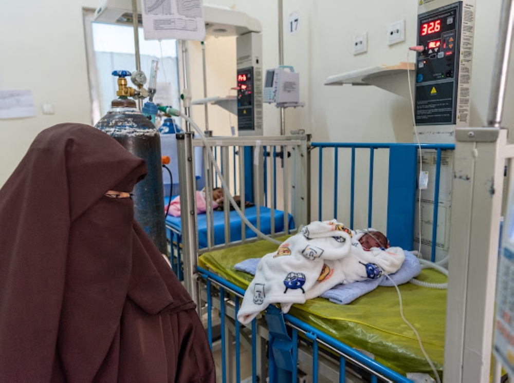 Mother Hadra Nureye (25 years old) and her 14-day daughter, Usra Ahmed, at Dessie Referral Hospital.