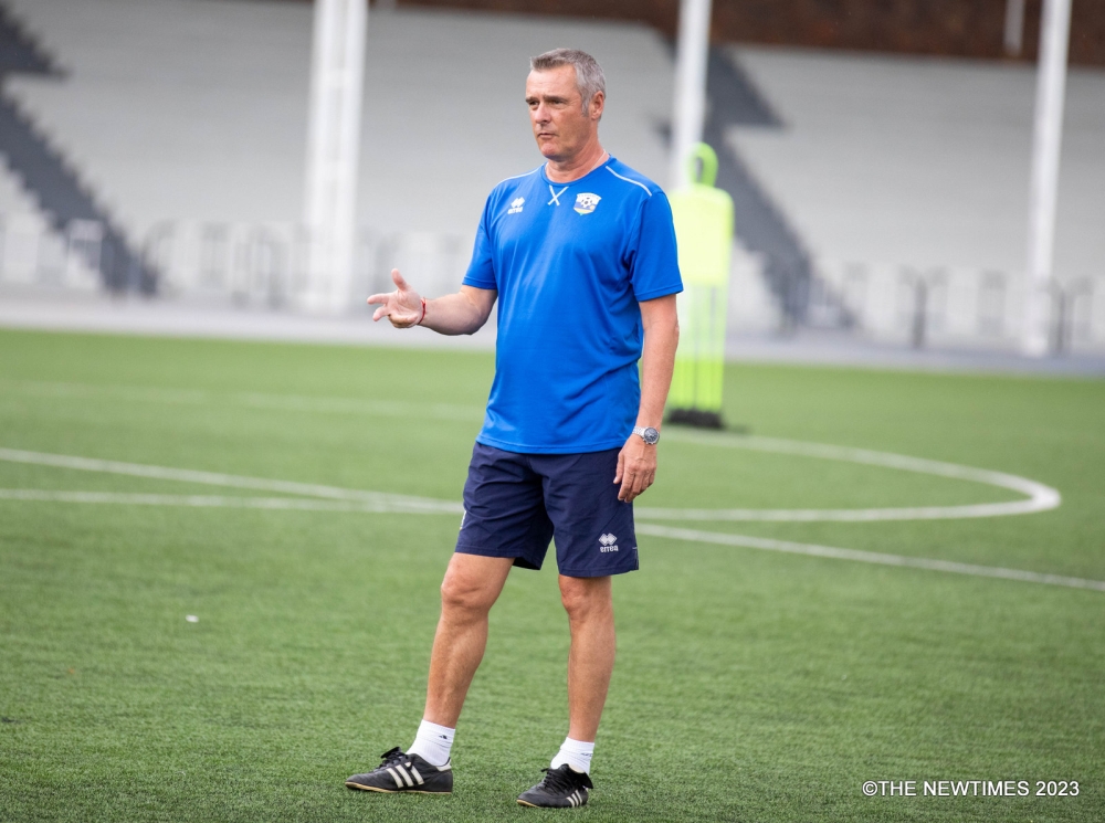 National football team head coach, Frank Spittler, during the training at Pele Stadium on   September 27 Photo by Craish Bahizi