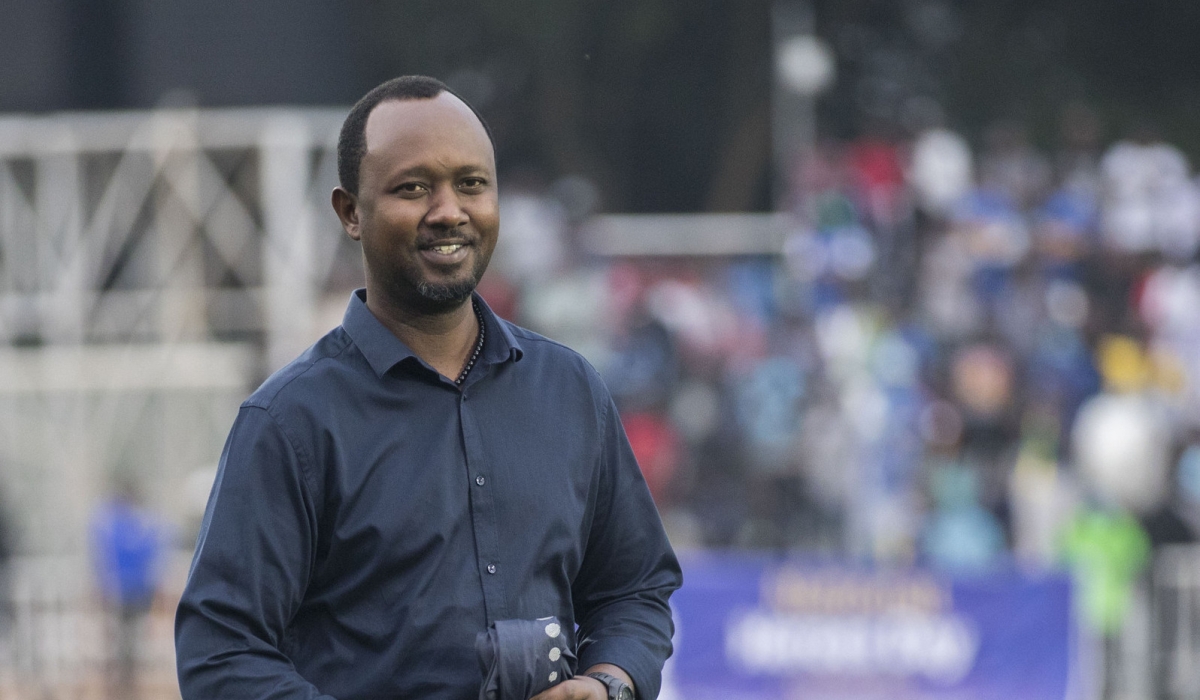 Police FC head coach Vincent Mashami during the Match at Pele Stadium on February 24. Photo by Craish Bahizi