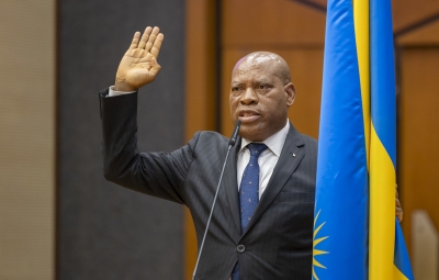 Former Senate President François-Xavier Kalinda was on Thursday, September 26, re-elected to the post with 25 votes, out of 26. Photos by Olivier Mugwiza