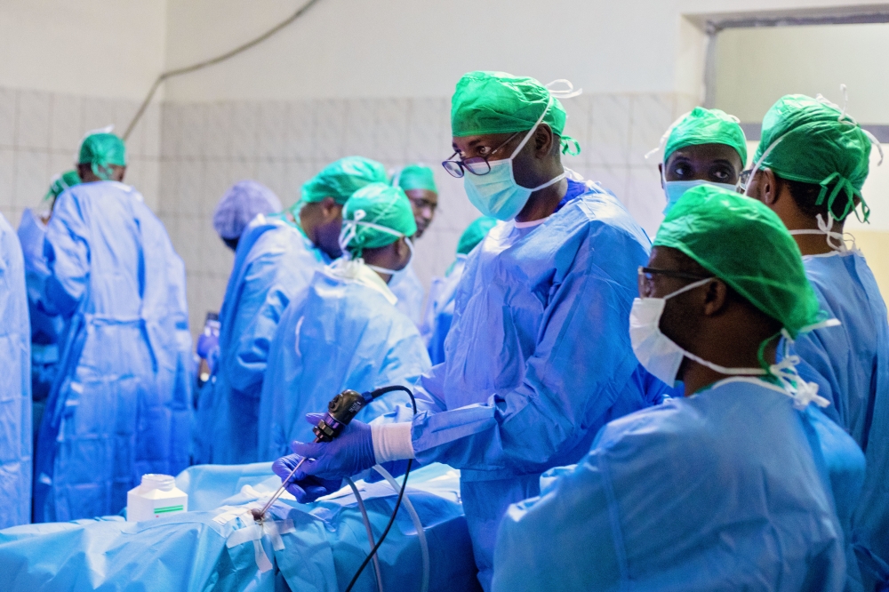 Doctors conduct an operation at Kacyiru Hospital.