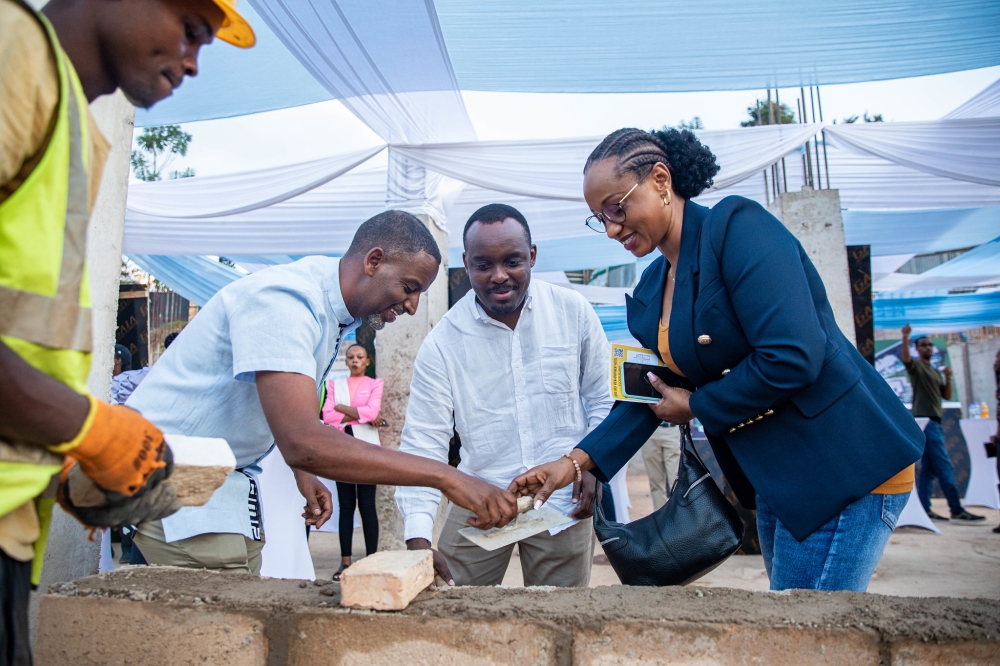 Officials during the official groundbreaking ceremony of the project on Friday, September 27. Photos by Dan Gatsinzi