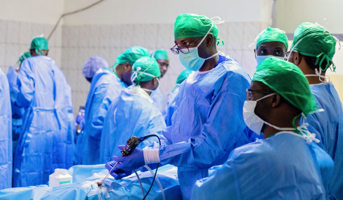 Doctors conduct an operation at Kacyiru Hospital.