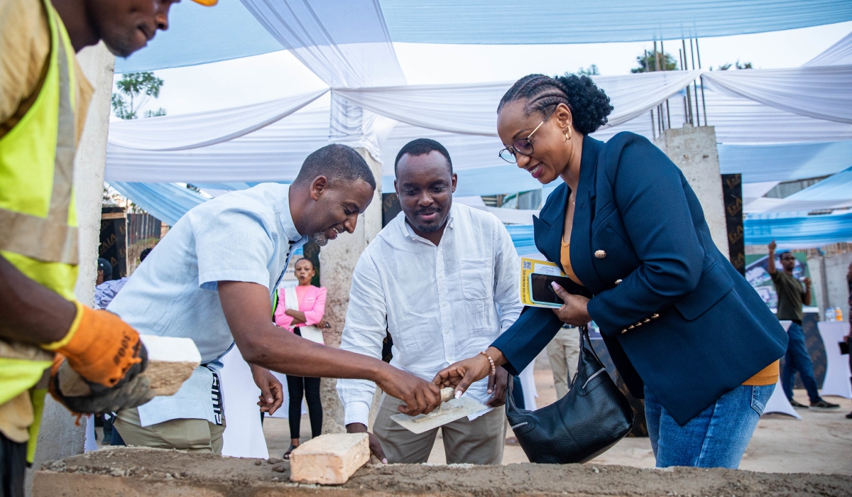 Officials during the official groundbreaking ceremony of the project on Friday, September 27. Photos by Dan Gatsinzi