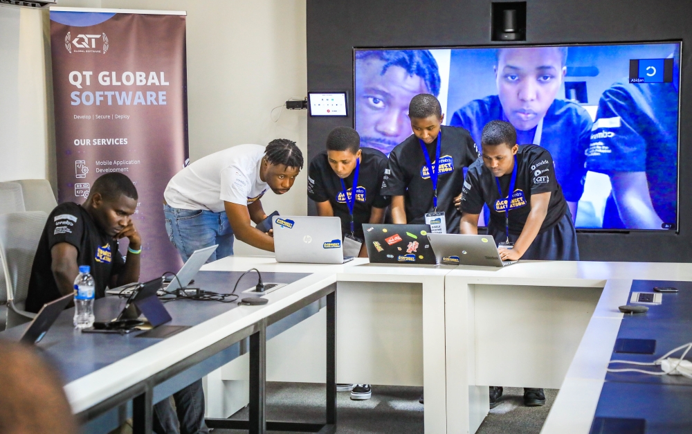 A group of the AI Connect Hackathon participants during their presentation