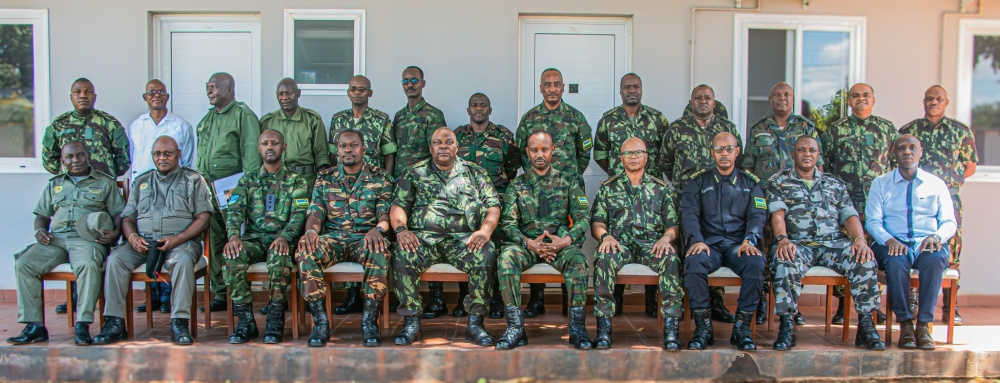 Officers pose for a group photo  at the meeting in Pemba, the capital of Cabo Delgado Province, on Tuesday, October 1. The meeting was attended by a Mozambique Armed Forces delegation, and Tanzanian Bilateral Force delegation, among others. Courtesy