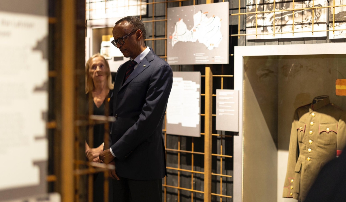 President Paul Kagame during a guided tour of the Museum of the Occupation of Latvia as he commenced his three-day official visit to Latvia  on Tuesday, October 1. Photos by Village Urugwiro