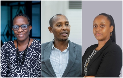 L-R: Yvonne Umulisa, Frank Gatera and Irene Murerwa are among several officials appointed to key roles on Monday, September 30.