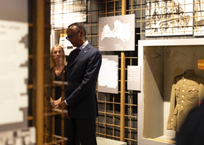 President Paul Kagame during a guided tour of the Museum of the Occupation of Latvia as he commenced his three-day official visit to Latvia  on Tuesday, October 1. Photos by Village Urugwiro