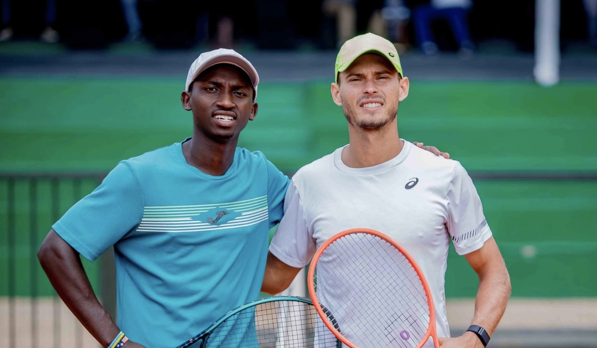 Joshua Muhire before Wednesday’s round of 32 loss to Peru’s Petr Iamachkine in two sets 2-6,1-6 at Rwanda Open M25.