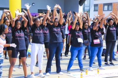 Participants during an awareness campaign on Breast Cancer in Kigali in October 2023. Craish Bahizi