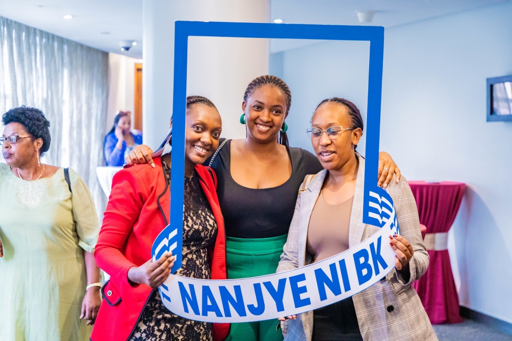 Some of the women who attended Bank of Kigali forum to get information on   ‘Kataza Na BK,’ initiative, a loan designed to empower women-led businesses. All photos by Craish Bahizi