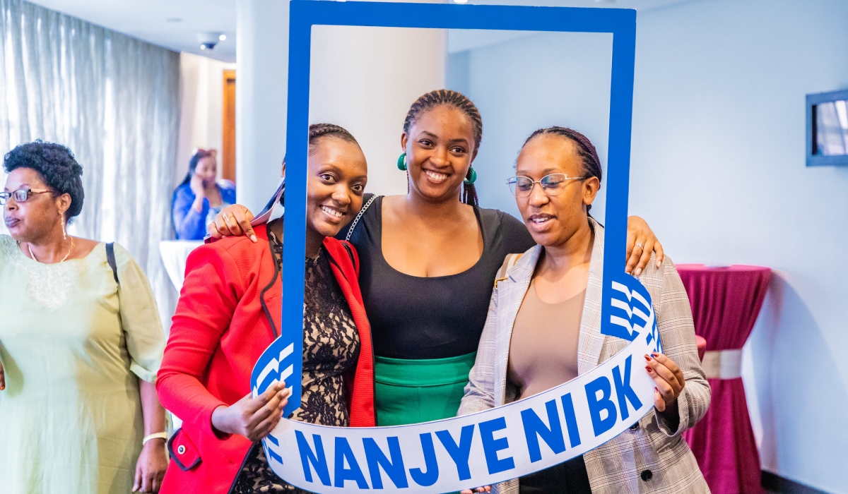 Some of the women who attended Bank of Kigali forum to get information on   ‘Kataza Na BK,’ initiative, a loan designed to empower women-led businesses. All photos by Craish Bahizi