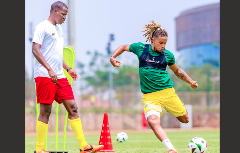 National football team new player Johan Marvin Kury during a training session at Amahoro training pitch on Thursday, October 3. Courtesy