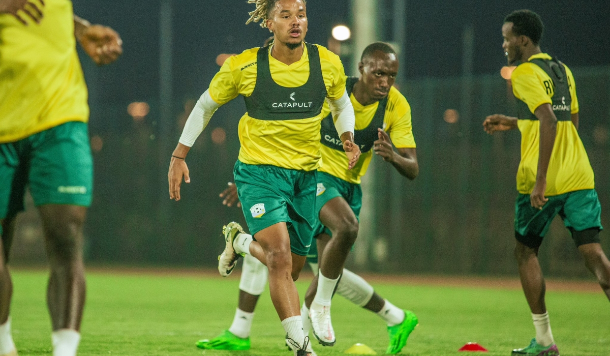 Amavubi&#039;s new player Johan Marvin Kury during a training session at Amahoro training pitch in Kigali on Thursday, October 3. Courtesy