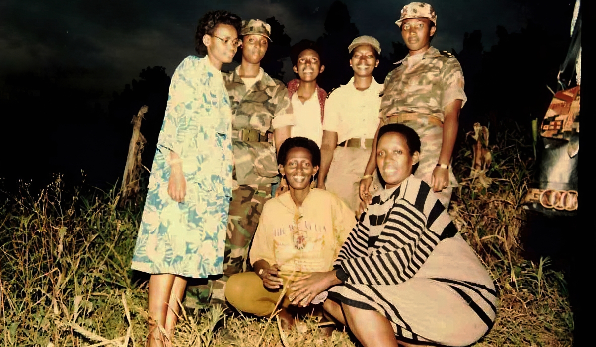 Former RPA fighters pose for a photo during the Liberation war in 1990s. File