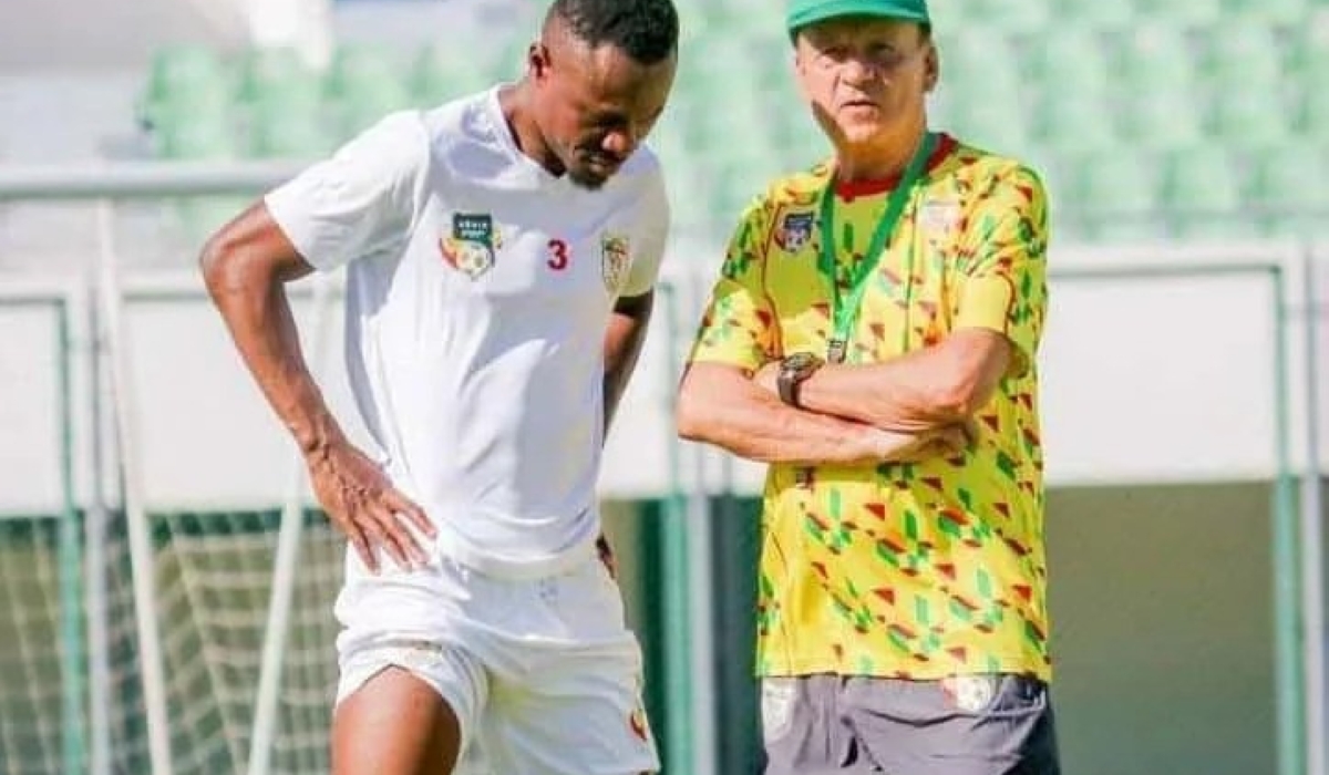 Benin head coach Gernot Rohr during a training session.