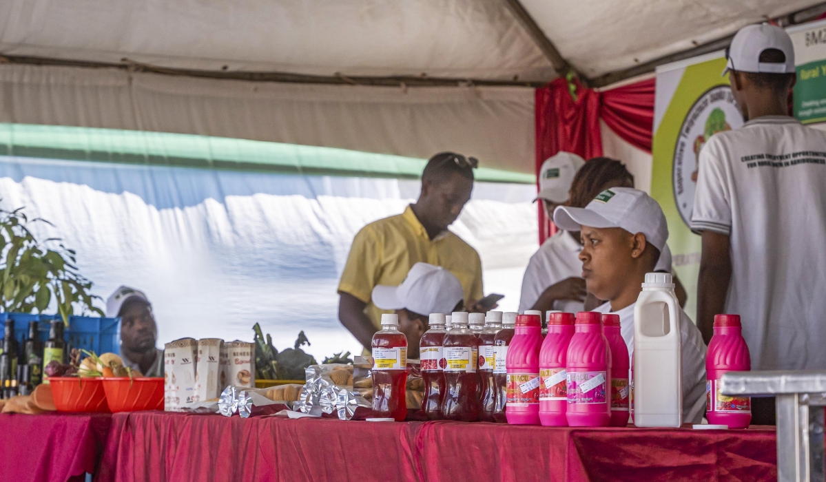 Different products produced by small enterprises, that were showcased at Mulindi agri show in August. Dan Gatsinzi.