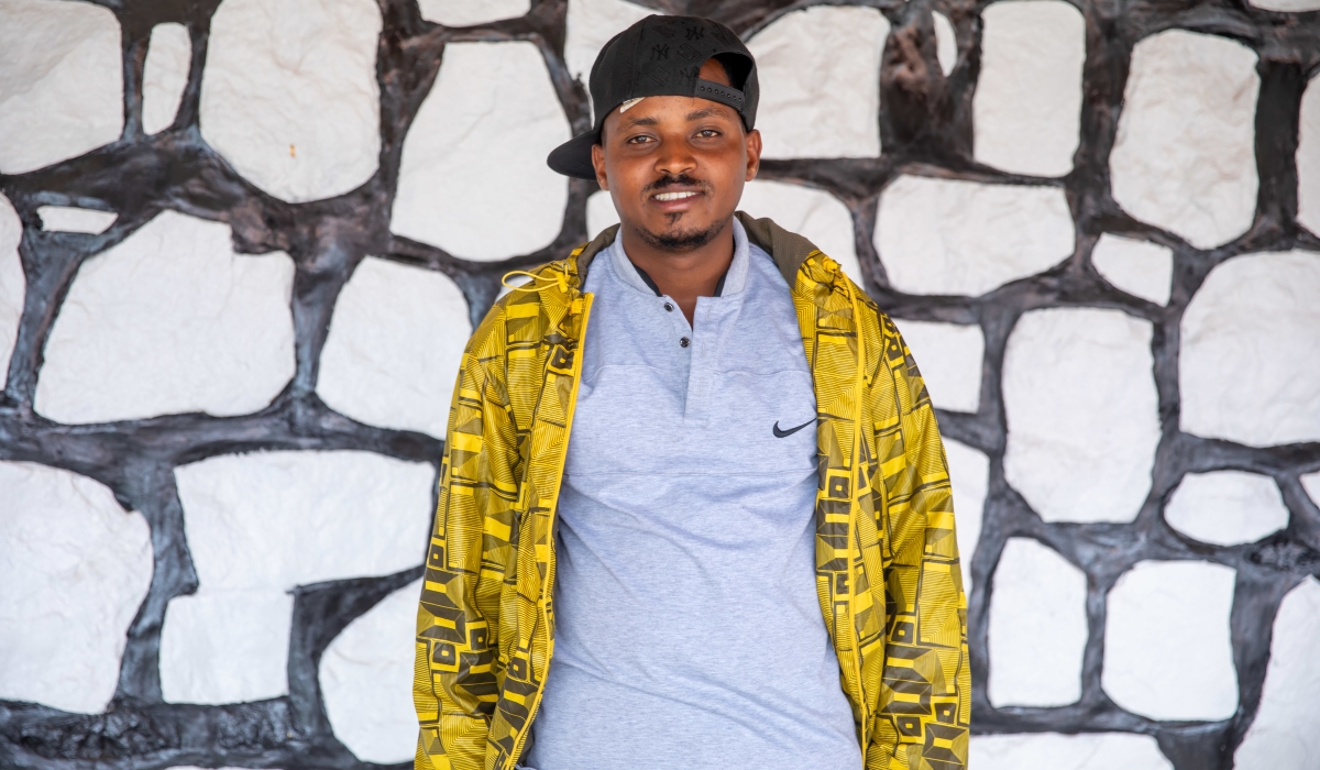 Rwandan comedian Mitsutsu during a recent interview with The New Times. Mutsutsu is one of the most humorous actors in the comedy industry-Willy Mucyo