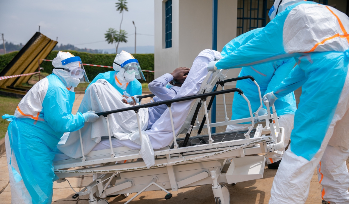 Medics during medical drills on epidemic preparedness at King Faisal Hospital, on October 17, 2022. The World Health Organisation (WHO) is seeking US$7.7 million from October to December 2024 to support the Government of Rwanda. Photo by Olivier Mugwiza