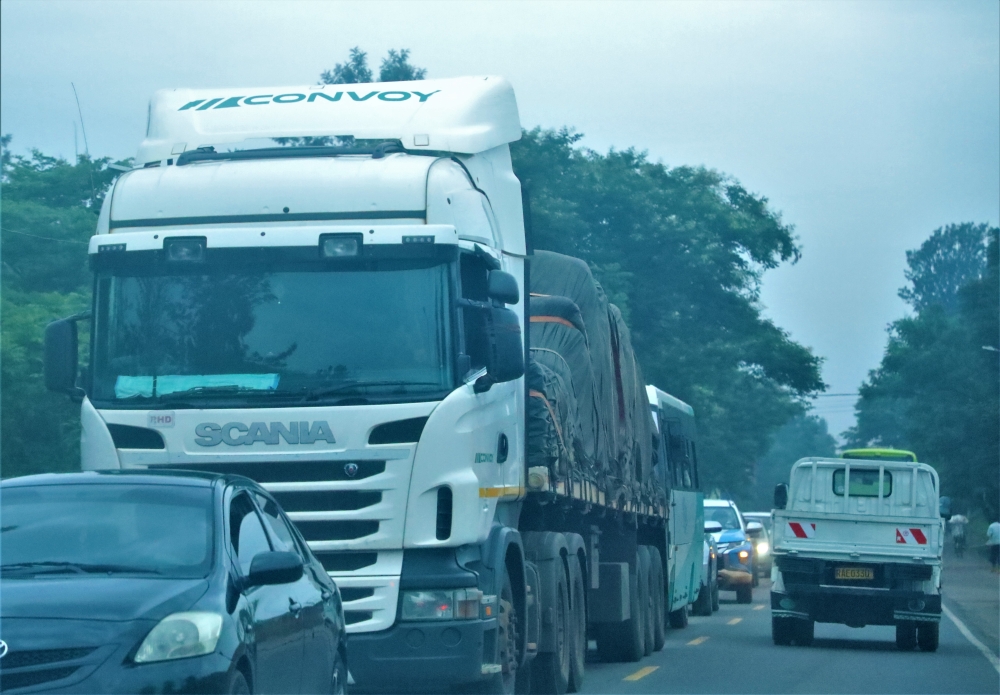 A cross-border truck transports Goods from Dar-Salam to Kigali.  Market of 1.3 billion people, AfCFTA is set to drive the expansion of small businesses, especially those owned by women and young people. Photo by Craish Bahizi