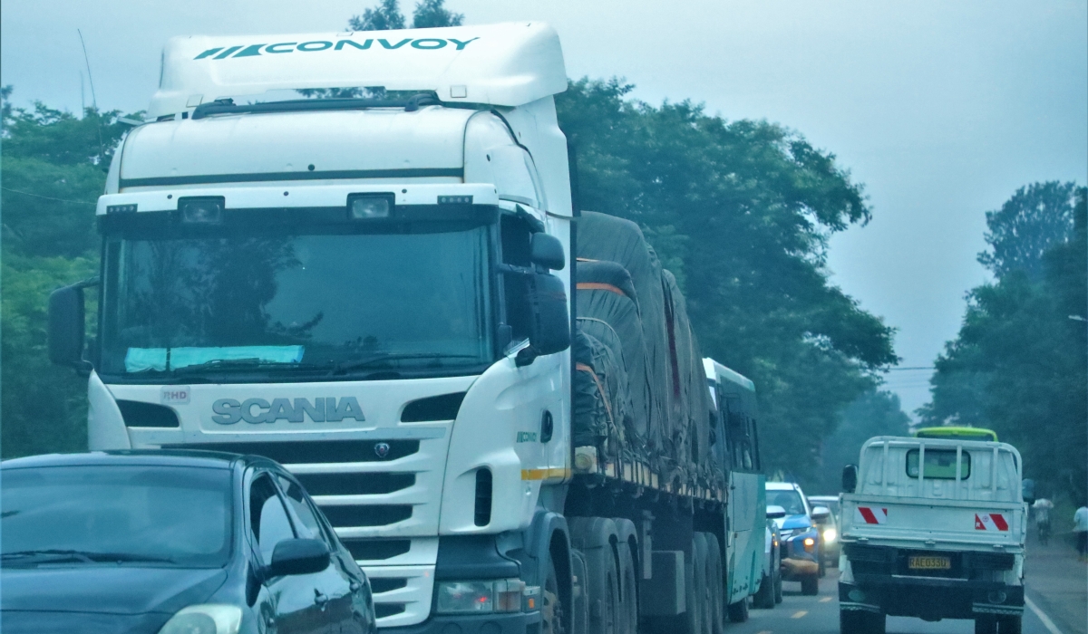 A cross-border truck transports Goods from Dar-Salam to Kigali.  Market of 1.3 billion people, AfCFTA is set to drive the expansion of small businesses, especially those owned by women and young people. Photo by Craish Bahizi