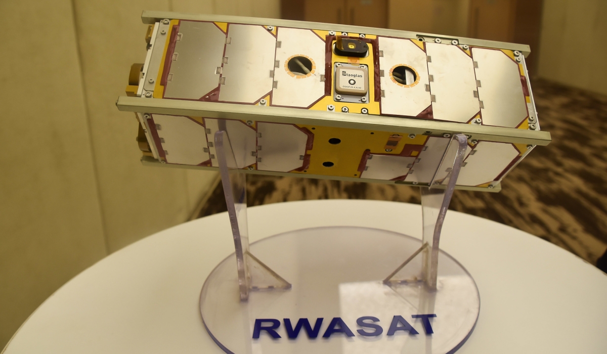 Rwanda&#039;s satellite&#039; RWASAT-1 showcased in Kigali on May 16, 2019. TRL Space CEO and founder, Petr Kapoun has revealed that Rwanda&#039;s first hyperspectral satellite is being built. File