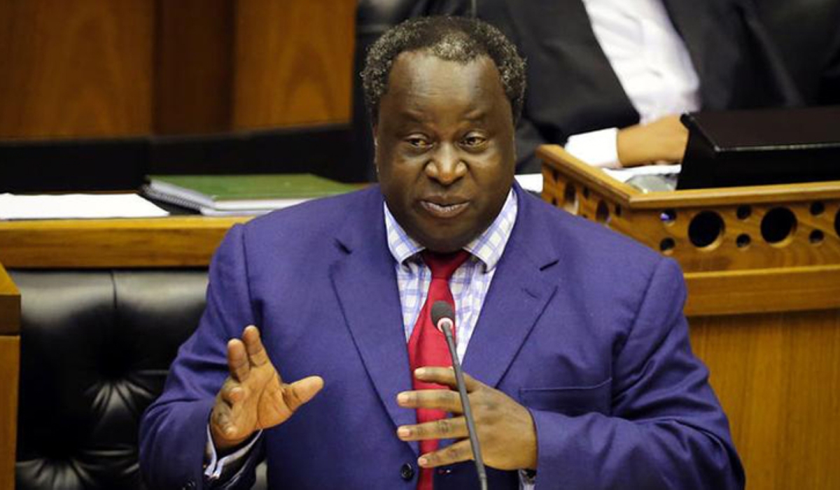 South Africa’s former finance minister Tito Mboweni died in a Johannesburg hospital on Sunday, October 12. Courtesy