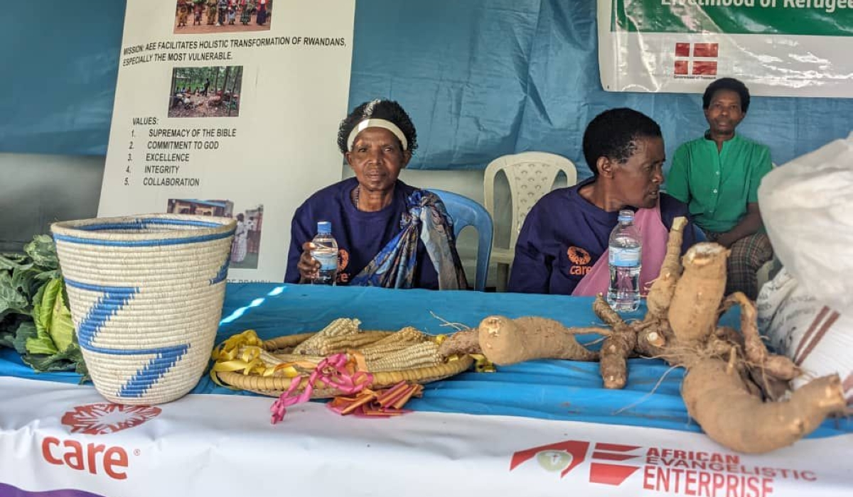 Members of Women cooperatives showcase different products at a mini-exhibition during the International Day of Rural Women celebrations