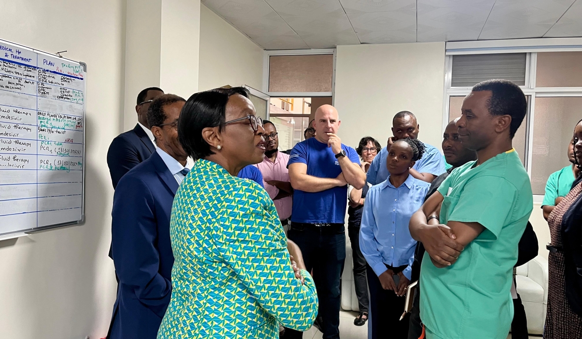 WHO Regional Director for Africa Dr Matshidiso Moeti visit Marburg outbreak response sites in Kigali on Wednesday, October 16. Courtesy