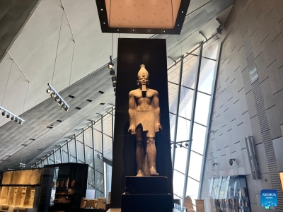 The Grand Egyptian Museum on Tuesday announced trial operations of its Main Galleries, starting from Oct. 16, 2024, offering visitors an exclusive preview of twelve exhibition halls with artifacts spanning from prehistoric times to the Roman era. This trial phase is part of the museum&#039;s ongoing efforts to ensure a seamless visitor experience ahead of its official opening. (Xinhua/Sui Xiankai)