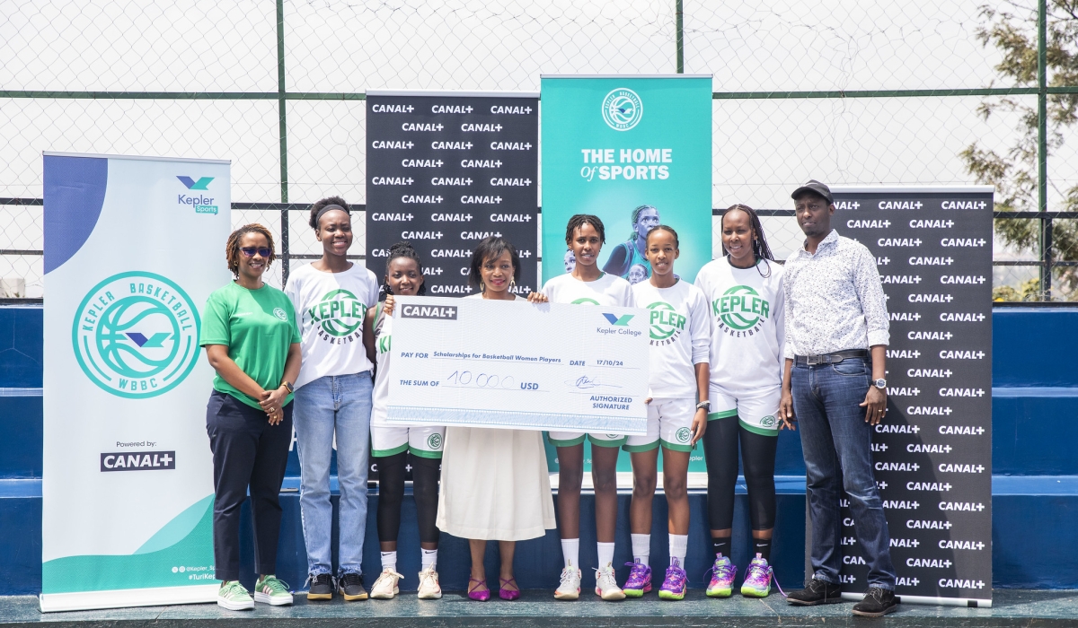 CANAL+ Rwanda awarded scholarships to five girls  to support their academic pursuit and athletic aspirations at Kepler on October 17. Emmanuel Dushimimana